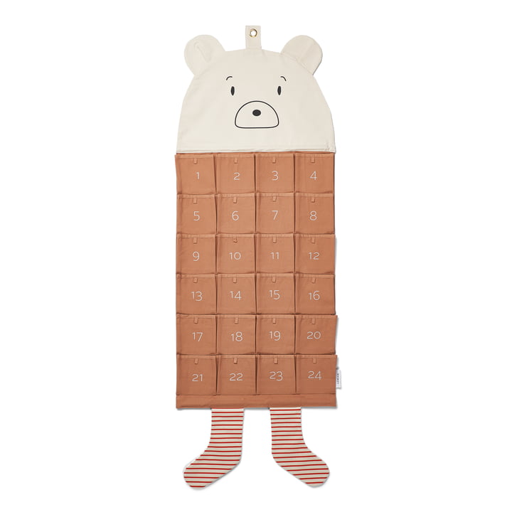 Klaus Advent calendar Mr. Bear, tuscany rose mix by LIEWOOD