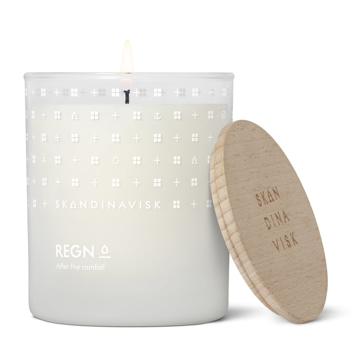 Scented candle with lid, Ø 7.9 cm, Regn from Skandinavisk