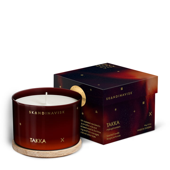 Scented candle with lid, Ø 8 cm, Takka from Skandinavisk