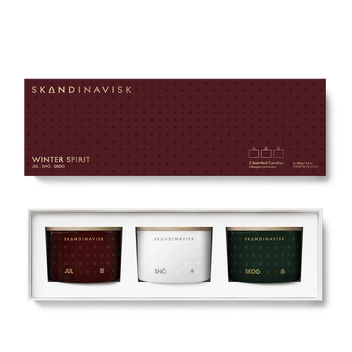 Candle set Mini Winter Spirit set of 3 from Skandinavisk