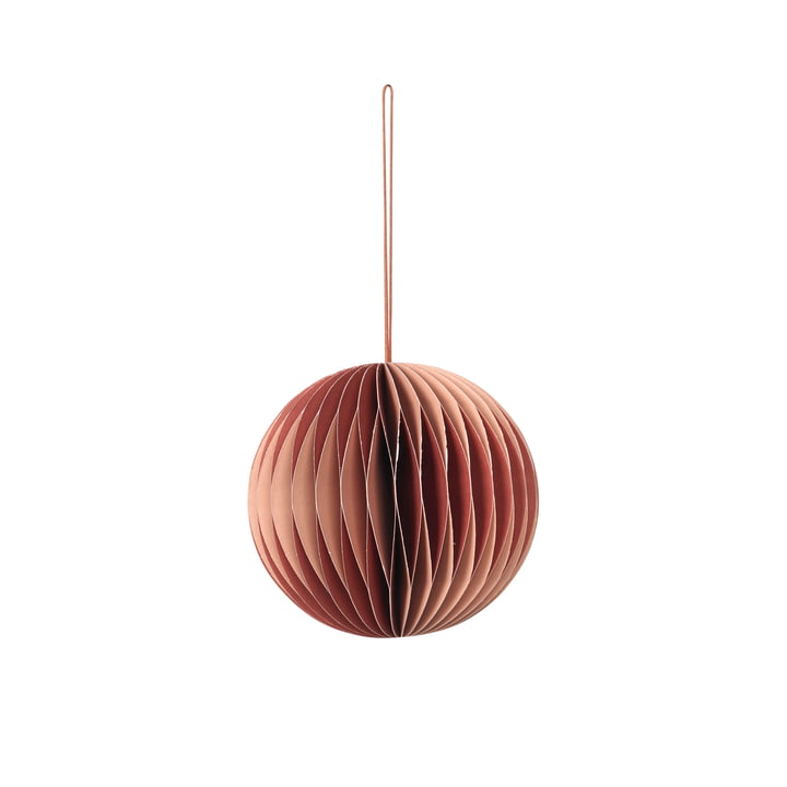 Broste-Copenhagen-Christmas-Ball-Decorative-Chandelier-9-cm-pompeian-red-dusty-pink
