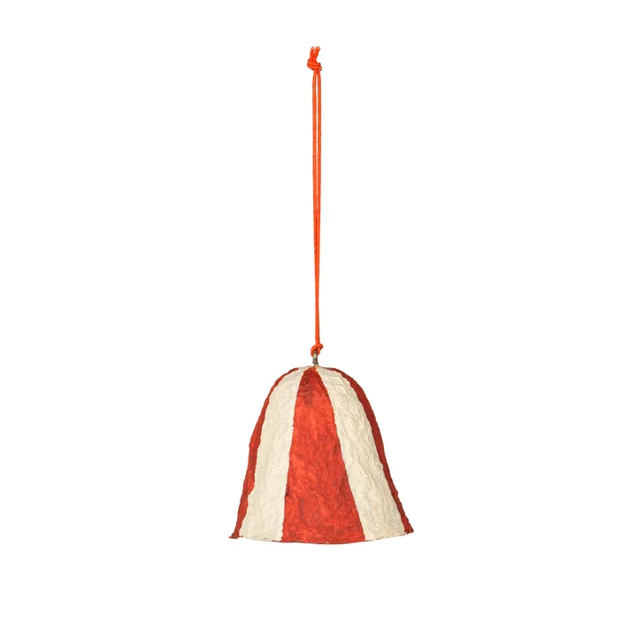 Broste-Copenhagen-Christmas-pulp-deco-pendant-bell-pumpkin-orange