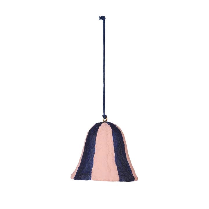 Broste-Copenhagen-Christmas-pulp-deco-pendant-bell-intense-blue
