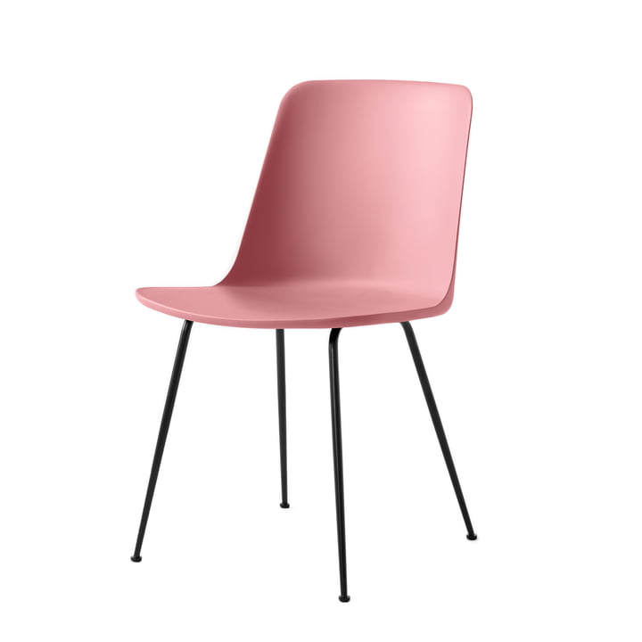 Rely Chair HW6, soft pink / frame black from & Tradition