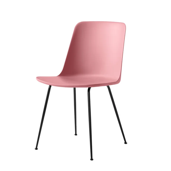 Rely Chair HW6, soft pink / frame black from & Tradition