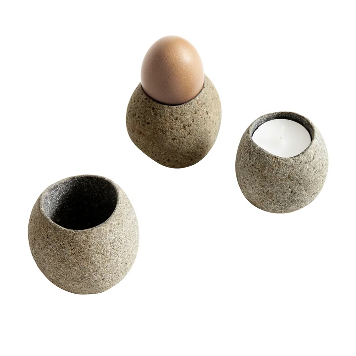 Muubs - Valley Egg cup, gray / nature