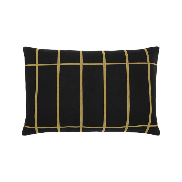 Marimekko - Tiiliskivi Cushion cover, 40 x 60 cm, caviar / gold