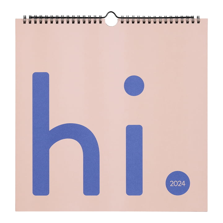 Design Letters - Wall calendar 2024, beige / cobalt blue
