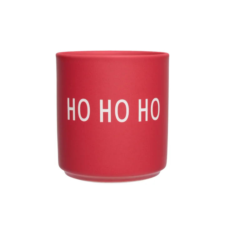 AJ Favourite Porcelain mug, Ho Ho Ho / faded rose by Design Letters