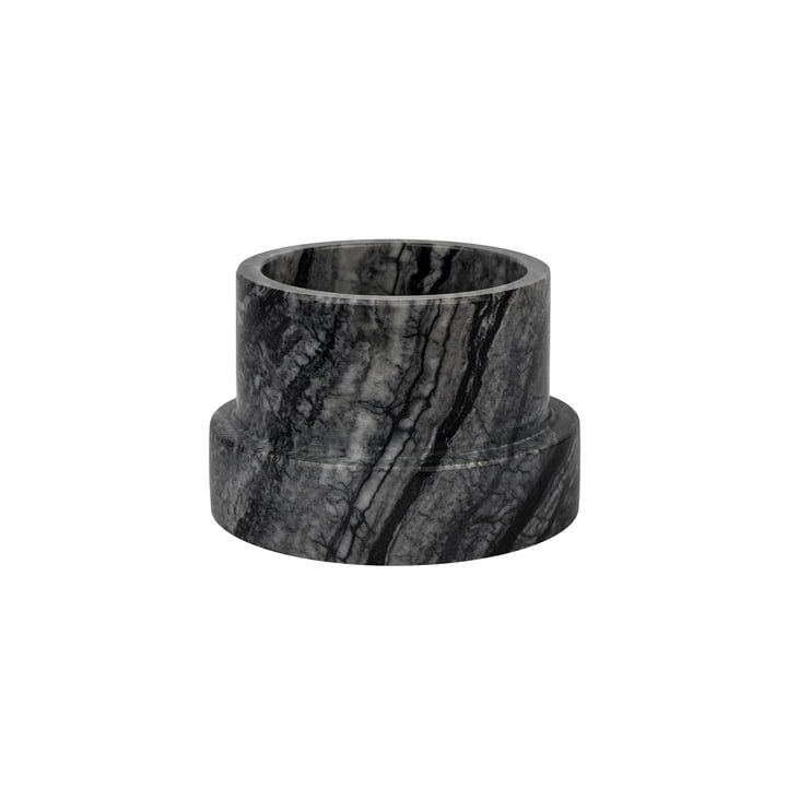Marble Candlestick from Mette Ditmer in the version black / gray