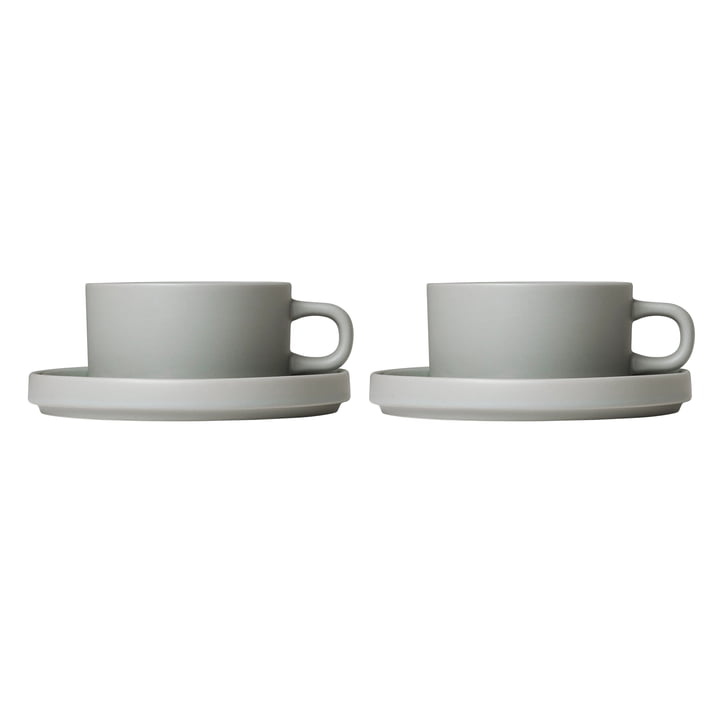 Pilar Tea cup with saucer from Blomus