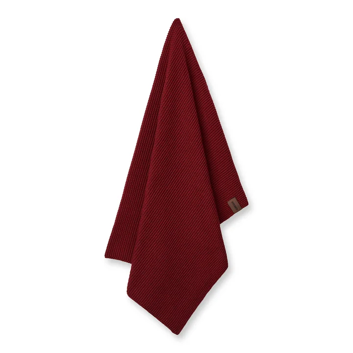 Knitted kitchen towel, 45 x 70 cm, maroon from Humdakin