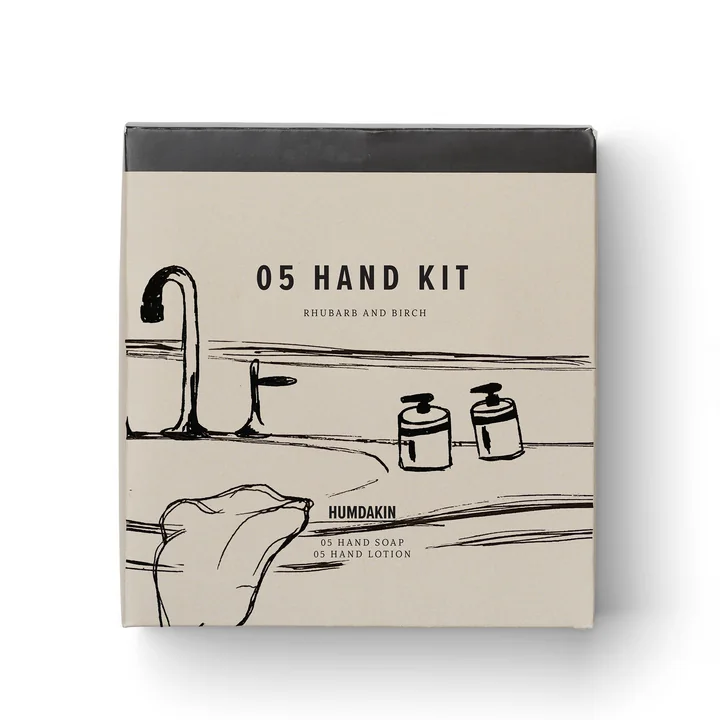 Hand care set, hand soap and hand lotion 2 x 300 ml, rhubarb and birch from Humdakin.