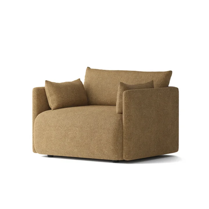 Audo - Offset armchair, gold ( Audo Bouclé 06)