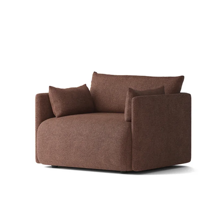 Audo - Offset armchair, bordeaux ( Audo Bouclé 08)