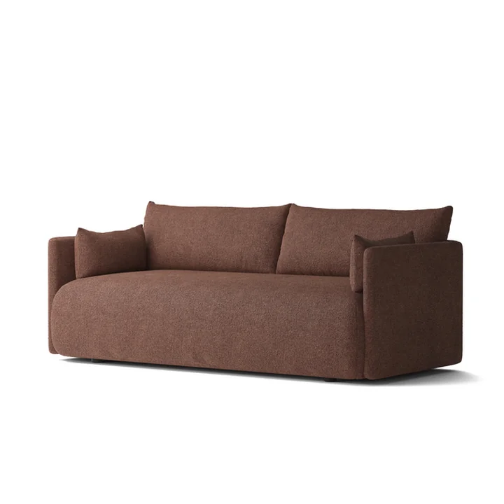 Audo - Offset Sofa , 2-seater, bordeaux ( Audo Bouclé 08)