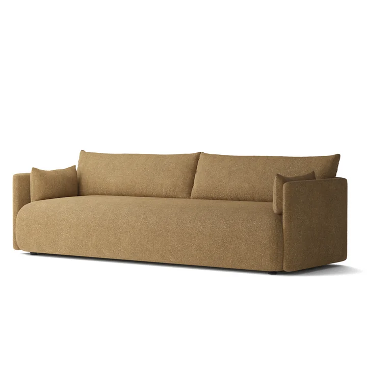 Audo - Offset Sofa , 3-seater, gold ( Audo Bouclé 06)