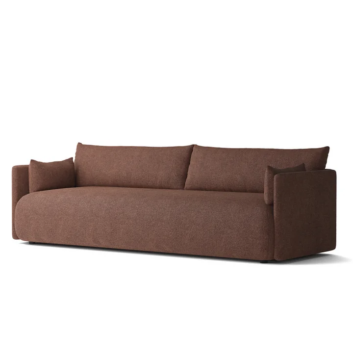 Audo - Offset Sofa , 3-seater, bordeaux ( Audo Bouclé 08)