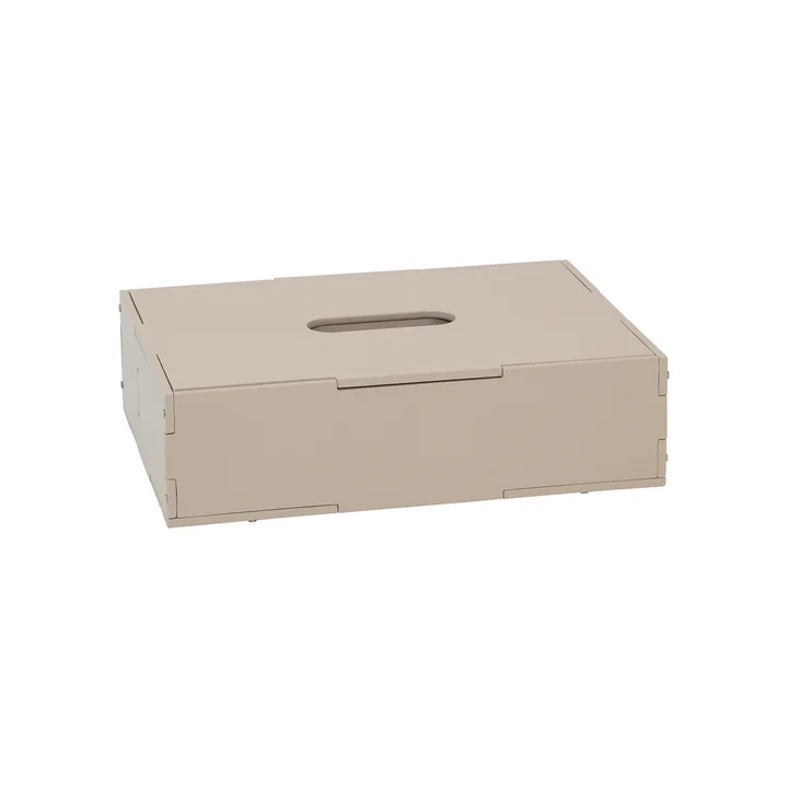Nofred - Storage box with lid, 33.5 x 9 x 24 cm, beige