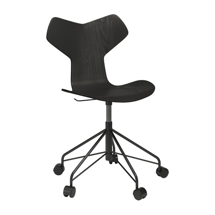 Grand Prix Swivel chair from Fritz Hansen in the version ash black / black