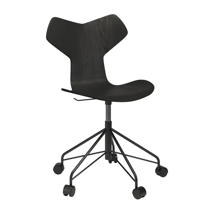 Grand Prix Swivel chair from Fritz Hansen in the black ash / black version