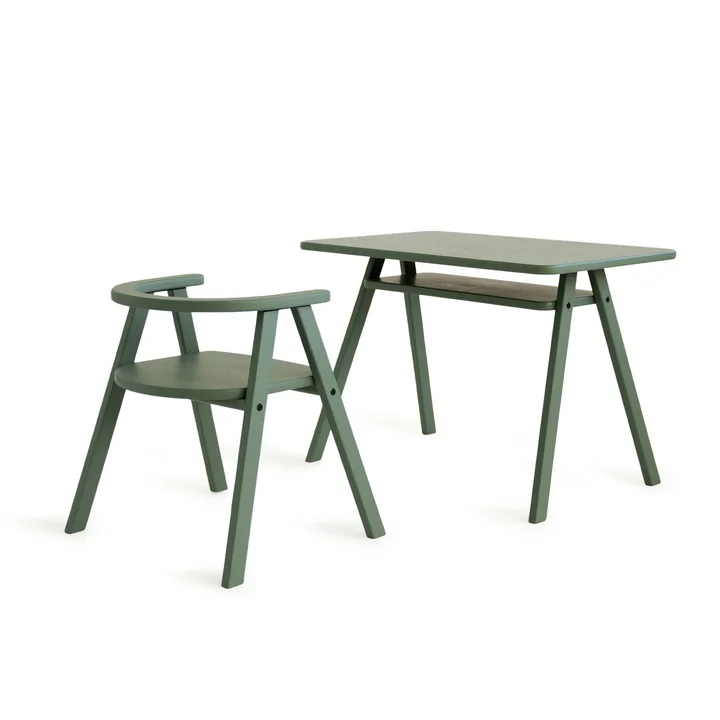 Nobodinoz - Growing Green children's chair & children's table