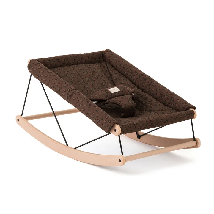 Nobodinoz - Growing Green Baby bouncer with cushion, leonie brown