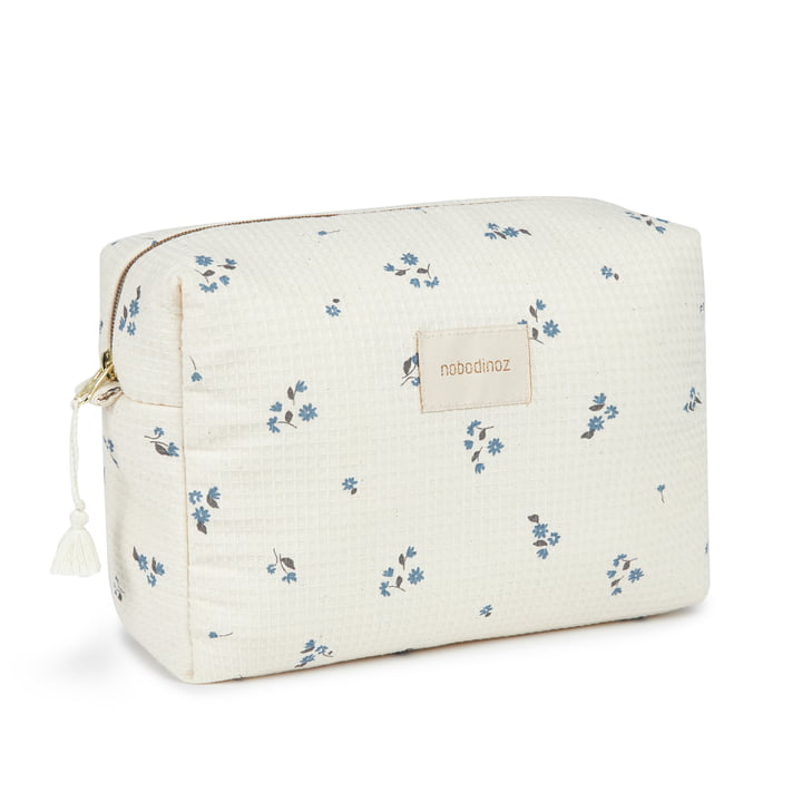 Nobodinoz - Diva Cosmetic bag, waterproof, 25 x 16 cm, lily blue
