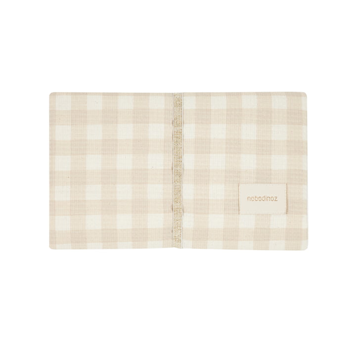 Nobodinoz - Mozart changing mat, 50 x 68 cm, ivory checks