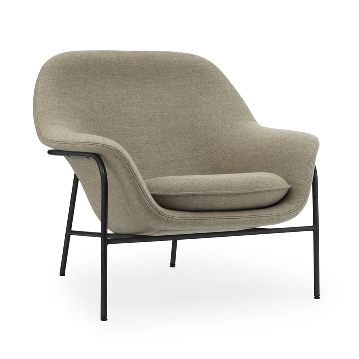 Drape Lounge Chair, low, black, Synergy 32 from Normann Copenhagen