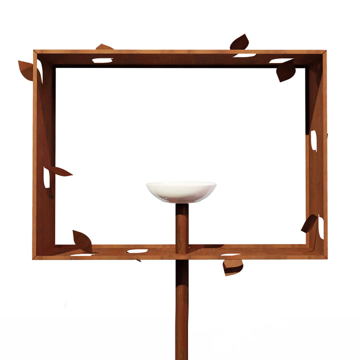 Frederik Roijé - Frame Bird feeder, corrosion brown