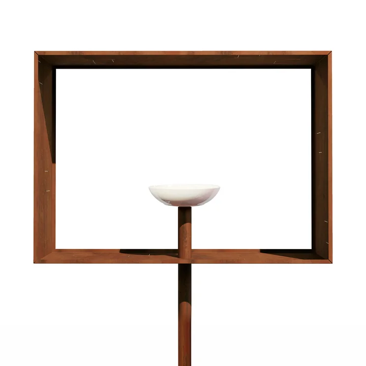 Frederik Roijé - Frame Bird feeder, corrosion brown