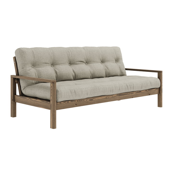 Karup Design - Knob Sofa bed 130 x 190 cm, pine carob brown / linen (914)