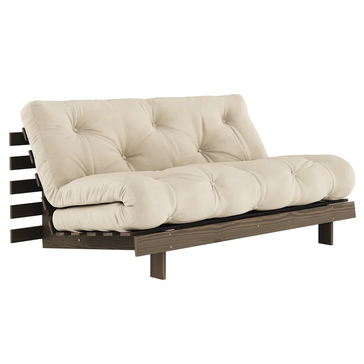 Karup Design - Roots Sofa bed, 160 x 200 cm, pine carob brown / beige (747)