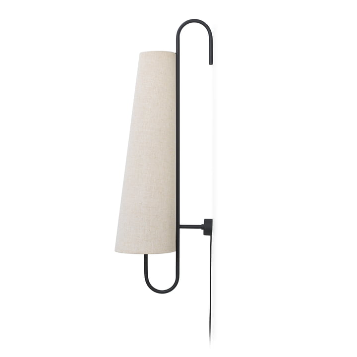 Ancora Wall lamp 100, black / nature by ferm Living