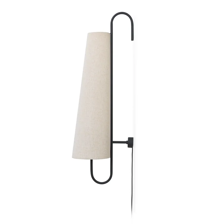 Ancora Wall lamp 100, black / nature by Ferm Living