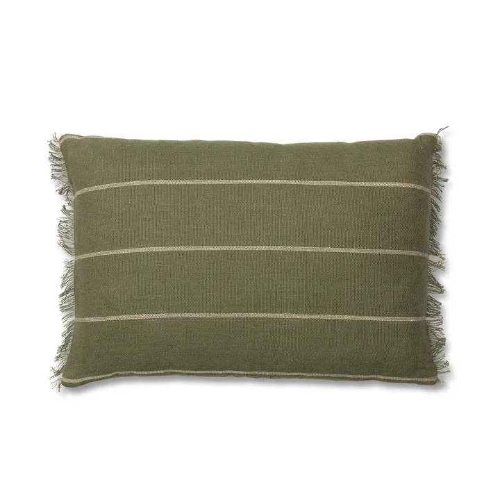 Calm Cushion, 40 x 60 cm, olive / off-white by Ferm Living