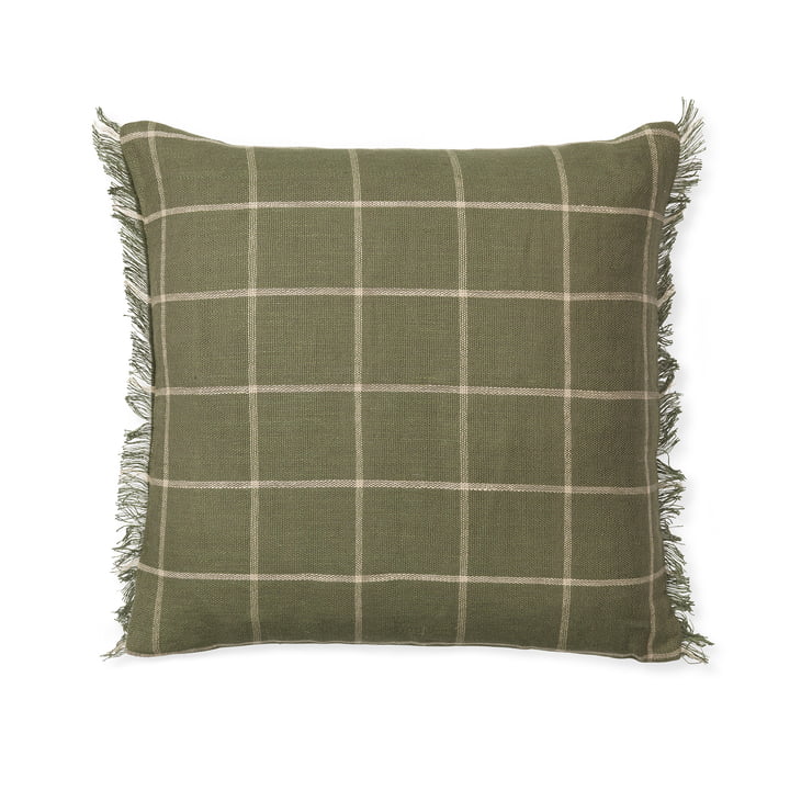 Calm Cushion, 48 x 48 cm, olive / off-white by ferm Living