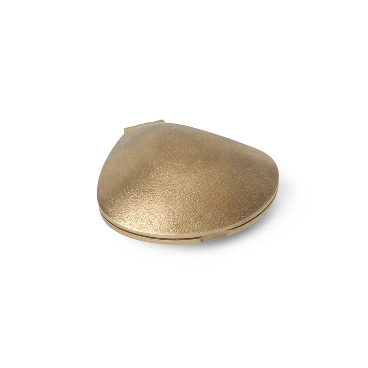 Clam Tealight holder, brass by Ferm Living