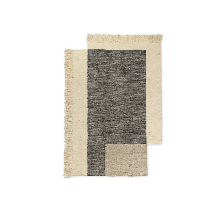 Counter Rug, 140 x 200 cm, charcoal / off-white by Ferm Living
