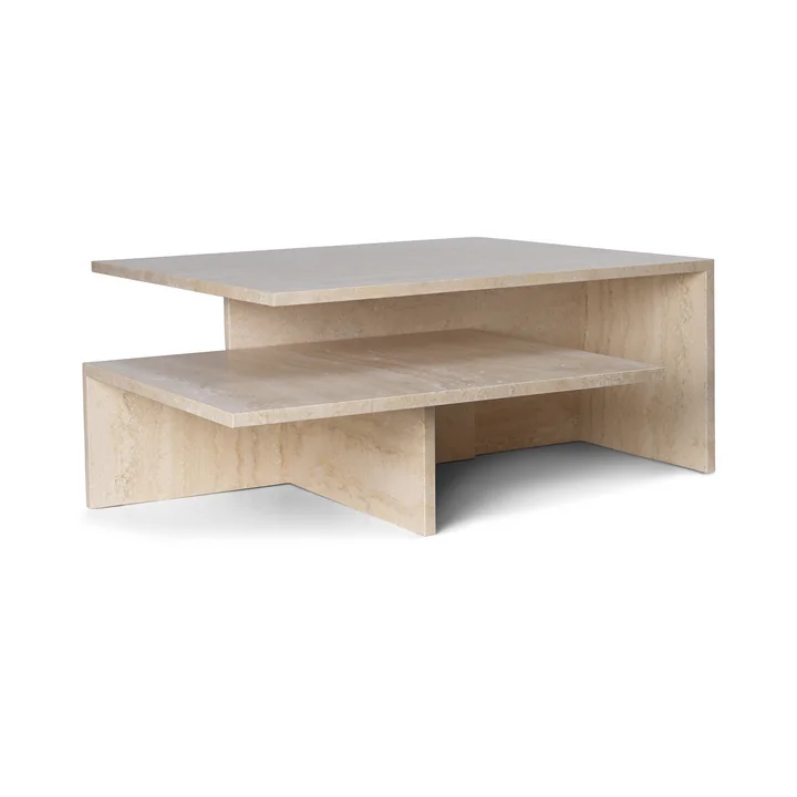 Distinct Grande Duo Coffee table, travertine stone from Ferm Living