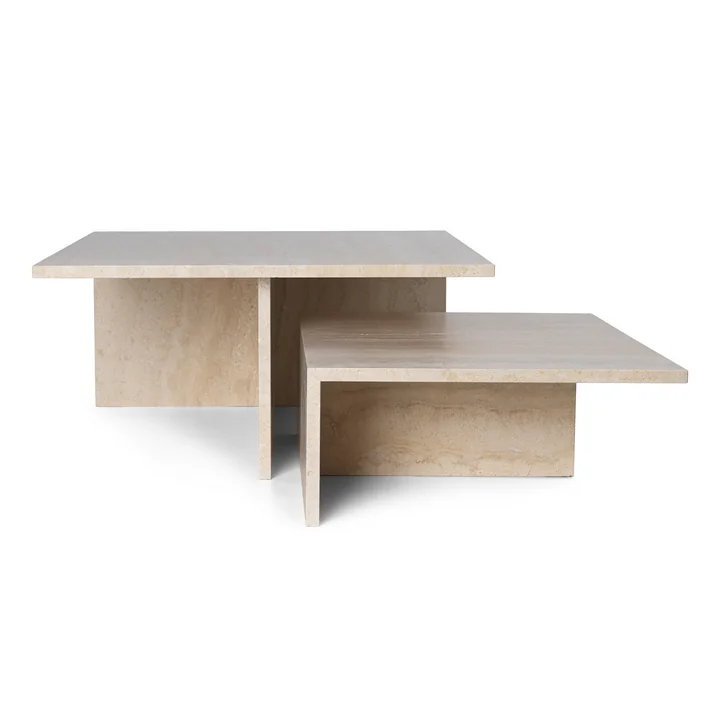 Distinct Grande Duo Coffee table, travertine stone from Ferm Living