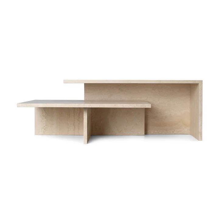 Distinct Grande Duo Coffee table, travertine stone from Ferm Living