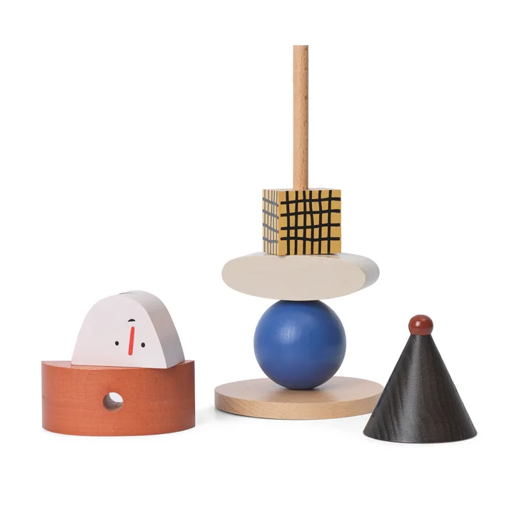 Ferm Living - Figure Stacking Blocks, multi