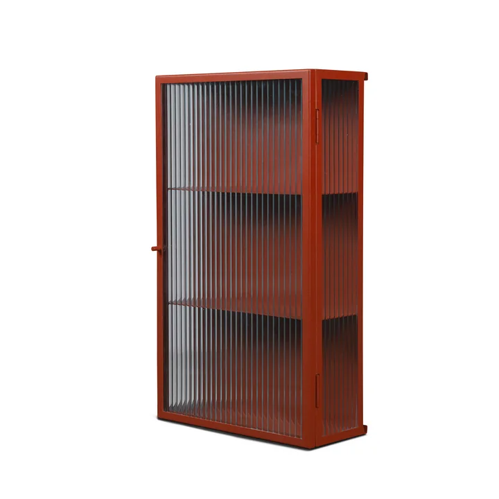 Haze Wall cabinet, glass / oxide red by Ferm Living