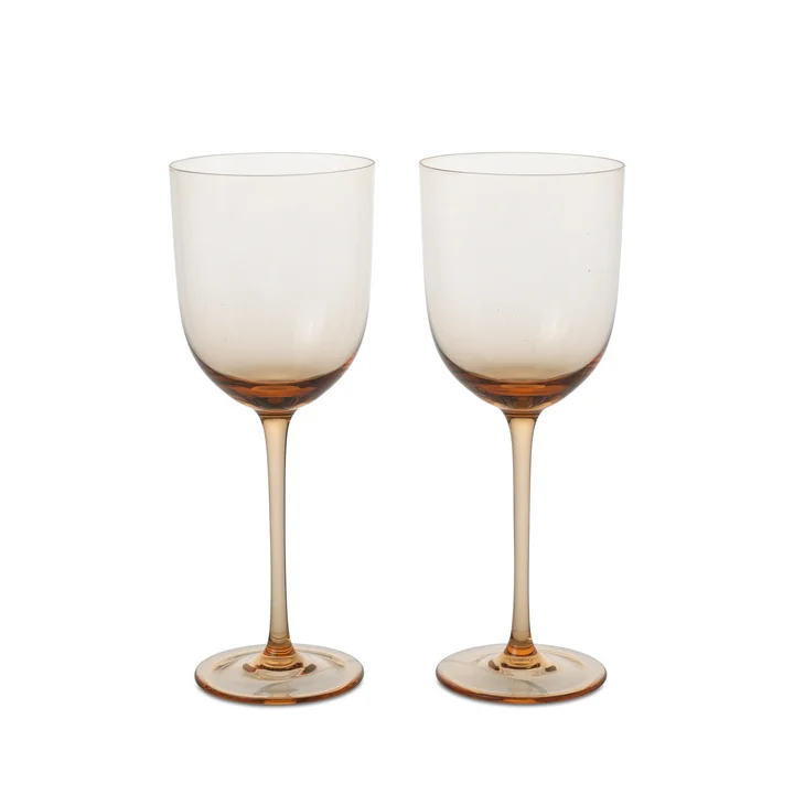 Host White wine glass, blush (set of 2) by Ferm Living