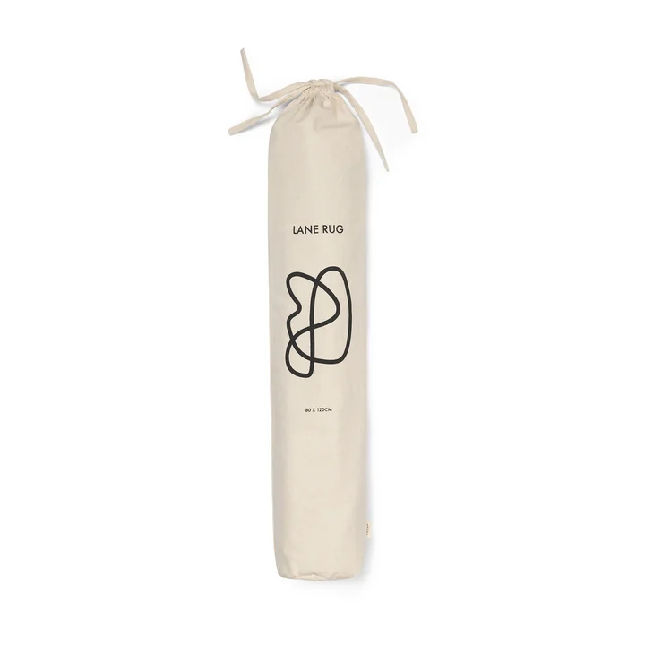 Ferm Living - Lane Carpet, 70 x 105 cm, off-white / chocolate