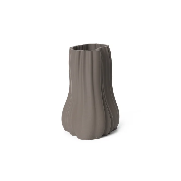 Moire Vase, H 20 cm, anthracite by Ferm Living
