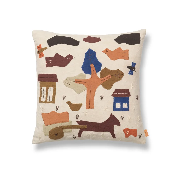 Ferm Living - Village Cushion, 40 x 40 cm, off-white