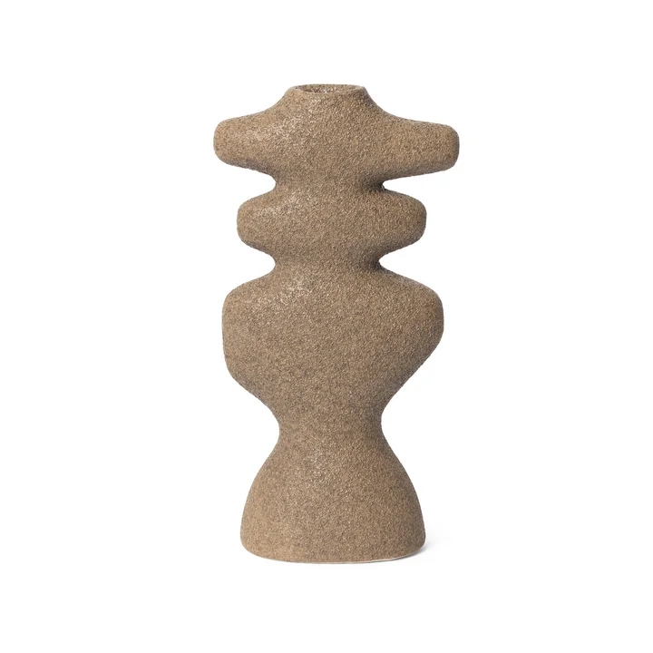 Ferm Living - Yara Candlestick L, dark sand
